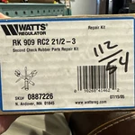 Watts 0887226 909-RC2 1/2-3 Second Check Rubber Parts Repair Kit. Fixed Price $40.49.