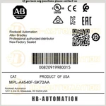 New MPL-A4540F-SK72AA Motor Ab Brand In Box MPLA4540FSK72AA Zy. Fixed Price $2972.34.