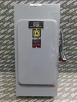 Used Square HU364AWK Non-fusible Safety Switch Ser. E1 200A 600VAC/DC 150HP. Fixed Price $200.00.