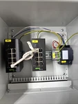 Network Enclosure With X Wago 852-1112 8-PORT Ethernet Switch + Block Power. Fixed Price $450.00.