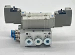 Smc SY5140-5DZ-02F Dual Solenoid Valve And Manifold Assembly. Fixed Price $85.50.