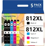 5 Pack 812XL Ink Cartridges Epson Workforce WF-7840 WF-7820 WF-7310 EC-C7000. Fixed Price $20.89.