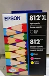 Genuine Epson 812XL Black, Color Ink Cartridges Oem New Sealed Exp 01/2027+. Fixed Price $75.00.