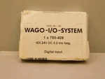 Wago 750-409 I/o System Channel Digital Input Module 24VDC , 0.2MS Neg.. Fixed Price $29.99.