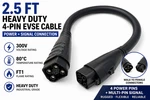 2.5 Heavy Duty 4-PIN Evse Charging Cable 300V 80C FT1 Industrial Multi-pin. Fixed Price $44.99.