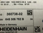 Heidenhain 1480 1024 Line Rotary Encoder 360738-02 New Box. Fixed Price $344.00.