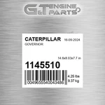 114-5510 Governor Fits Caterpillar (new Aftermarket). Fixed Price $1393.03.