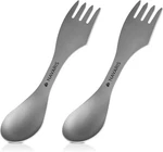 Titanium Spork Camping Utensils (set Of 2) 3-IN-1 Fork, Spoon, Knife Cutler.... Fixed Price $34.32.