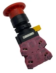Idec HW-CB02 Push Button Red Twist W/ HW-G01 Contact Blocks. Fixed Price $17.75.