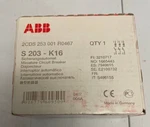Abb Circuit Breaker, Supplementary, Curve, 3-POLE, 16A S203-K16 2CDS253001R046. Fixed Price $45.00.