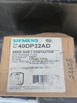 Siemens 40DP32AD 208VAC Non-reversing Magnetic Contactor 3P 27A Nema 1. Fixed Price $250.00.