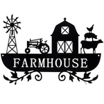Ferraycle Metal Farmhouse Kitchen Decor Rustic Cow Windmill Sign Wa.... Fixed Price $20.73.