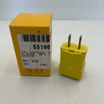 Hubbell HBL5865VY 2-WIRE Industrial Straight Blade Plug Nib. Fixed Price $12.97.