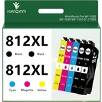 T812XL Ink Cartridges Epson Workforce WF-7840 WF-7820 EC-C7000 Printer. Fixed Price $24.99.
