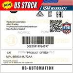 MPL-B580J-MJ72AA Servo Motor Ab New In Box MPLB580JMJ72AA Us Free Tax. Fixed Price $3772.68.
