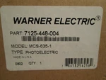 Warner Electric,altra 7125-448-004 Model MCS-635-1 Photoelectric Scanner **new*. Fixed Price $995.00.