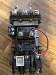 Allen Bradley Contactor 509-BOH Size 600VAC 27A Starter 120V Coil Aux 595-A. Fixed Price $49.99.