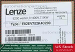 E82EV752K4C200 New Lenze Inverter 8200 Vector 7.5KW. Fixed Price $2234.29.