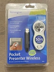 Kensington Pocket Presenter Wireless Lazer & Remote For Presentations 33132. Fixed Price $20.00.