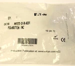 Eaton M22S K01 Red Flush Head Pushbutton Nc Contact Block Mm. Fixed Price $13.00.